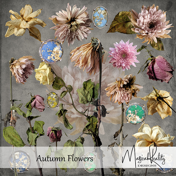 Autumn Flowers CU by MagicalReality Designs 