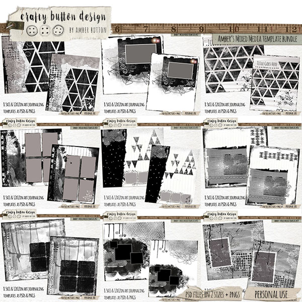 Ambers Mixed Media Template Bundle