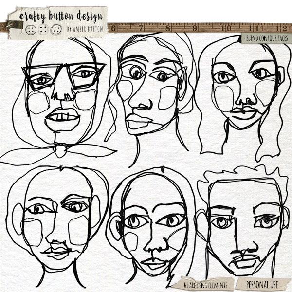 Blind Contour Faces