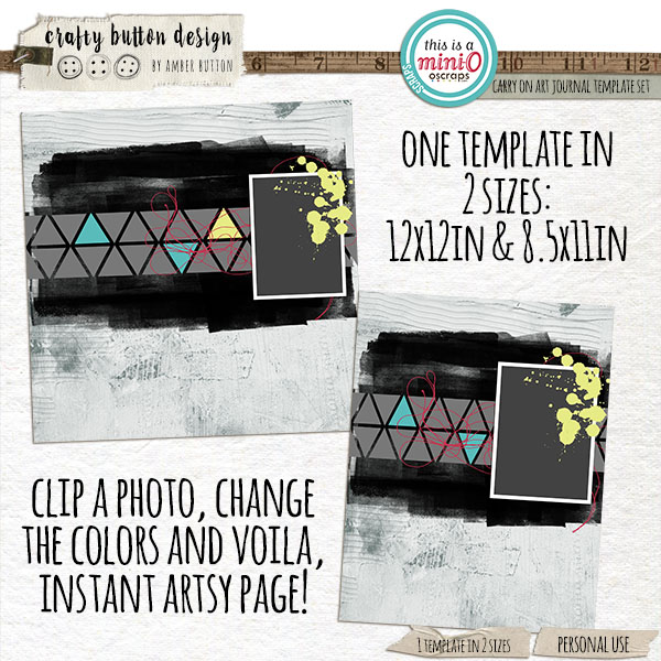 Carry On Art Journal Template Set