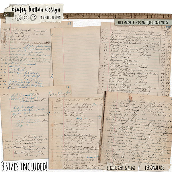 Flea Market Finds: Antique Ledger Papers