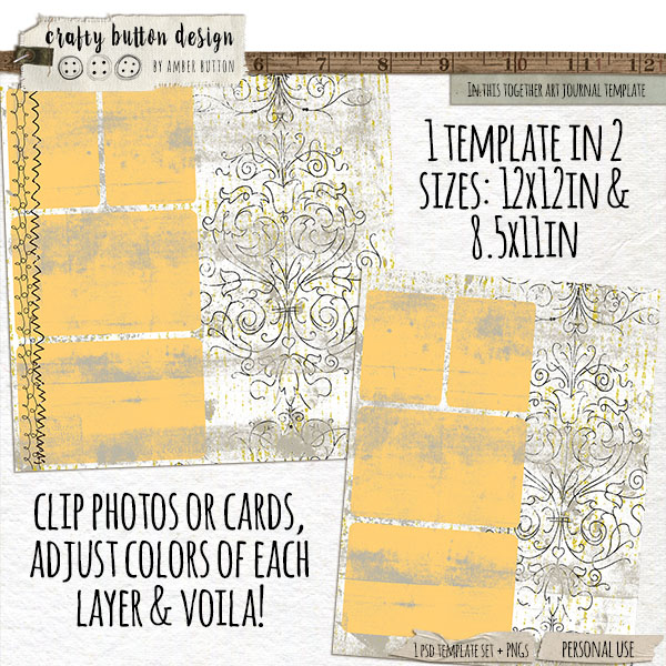 In This Together Art Journal Template Set 