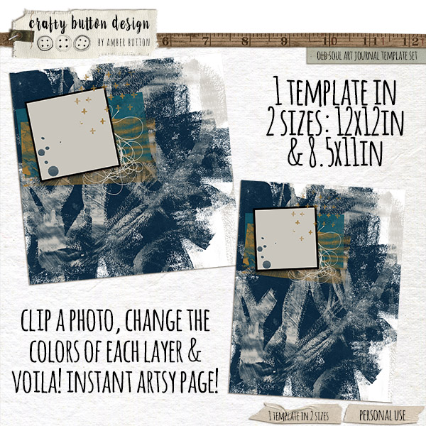 Old Soul Art Journal Template Set