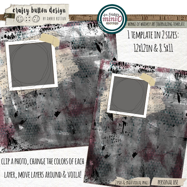 Wings of Whimsy Art Journaling Template Set