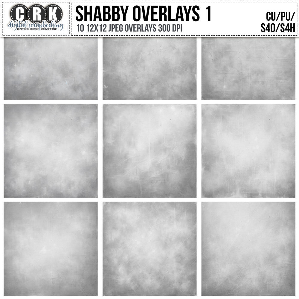 (CU) Shabby Overlays Set 1 by CRK 