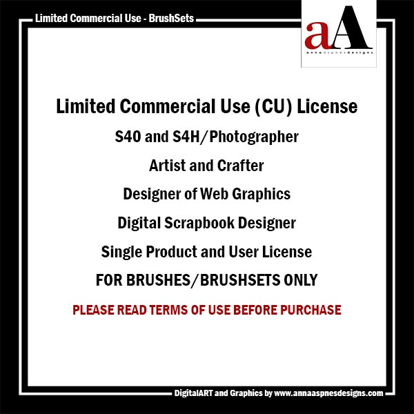 Limited Commercial Use License - BrushSets Limited Commercial Use License - BrushSets