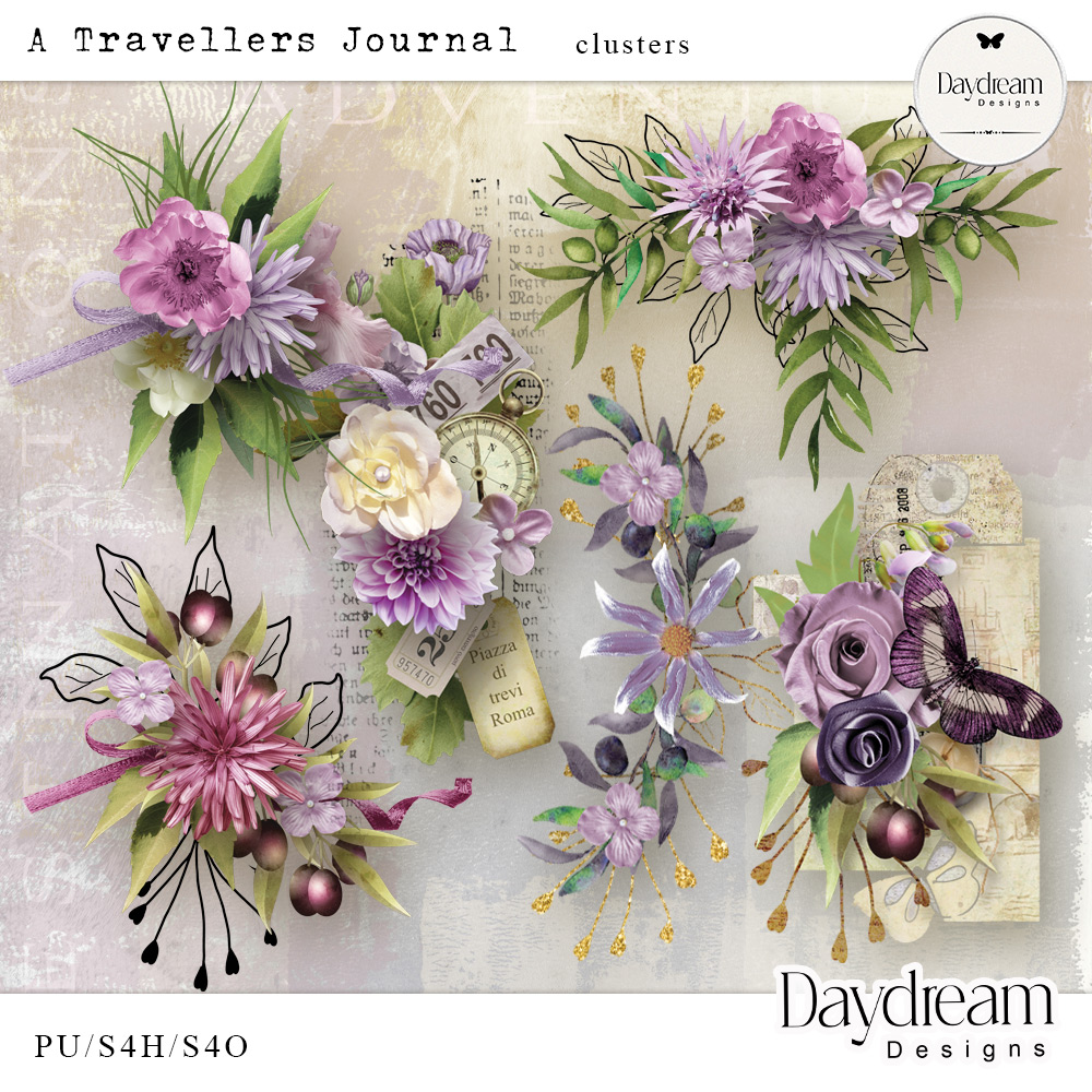 A Travellers Journal Clusters by Daydream Designs   