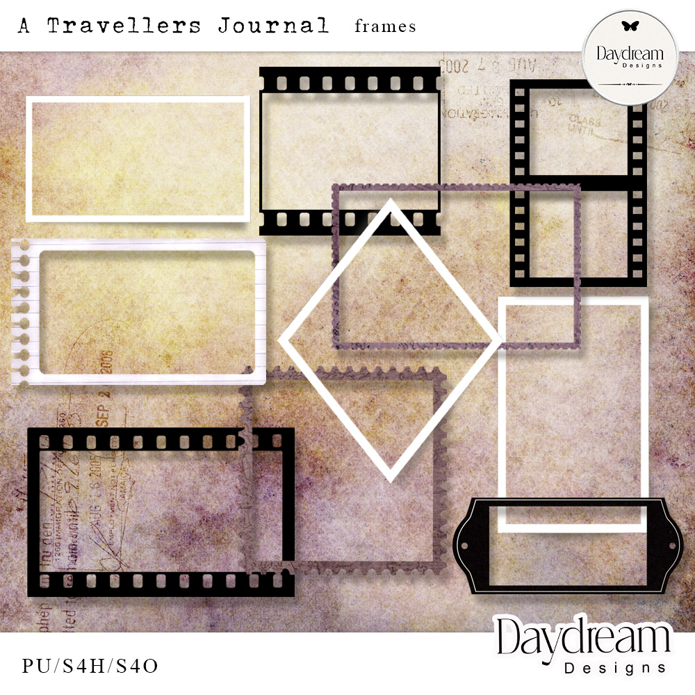 A Travellers Journal Frames by Daydream Designs  