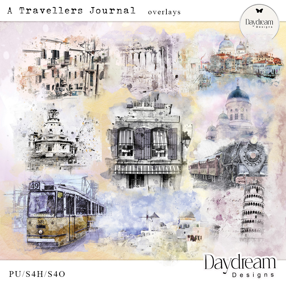 A Travellers Journal Overlays by Daydream Designs  