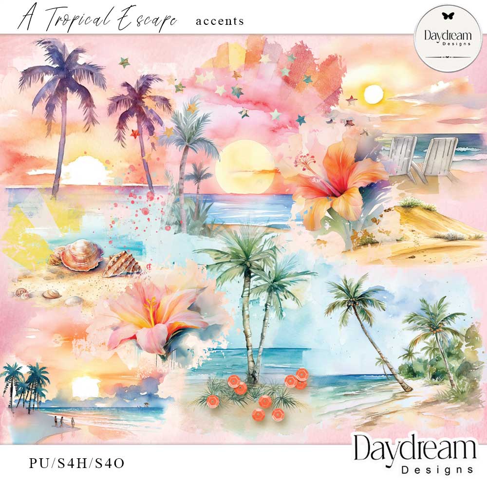 A Tropical Escape Accents by Daydream Designs   