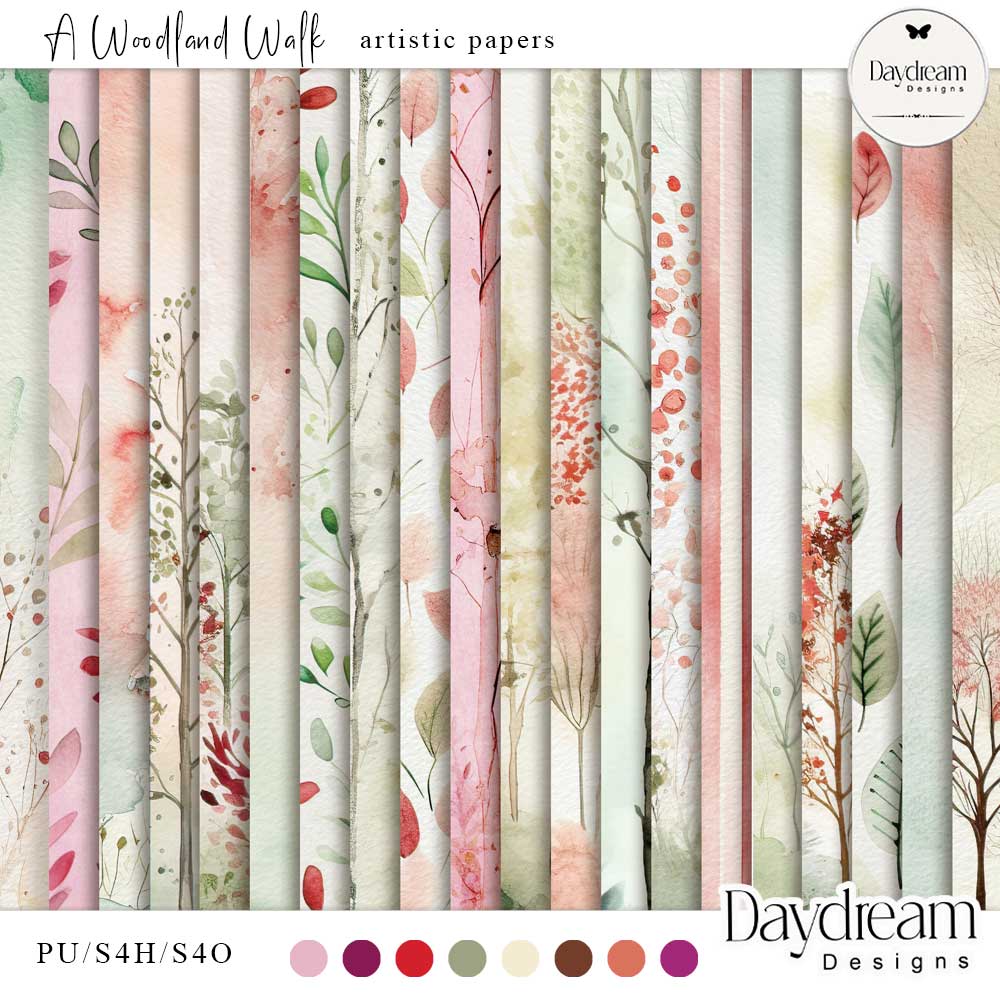 A Woodland Walk Artistic Papers by Daydream Designs 