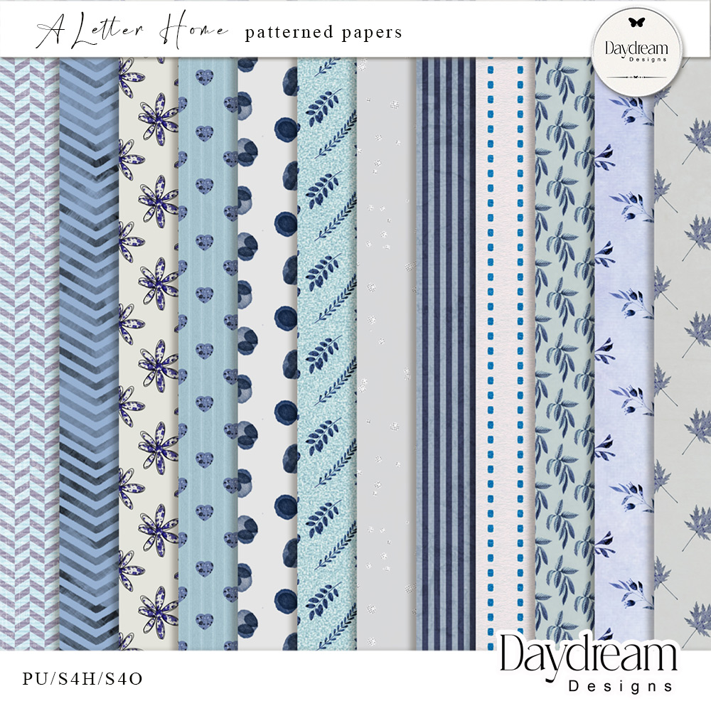A Letter Home Patterned Papers by Daydream Designs