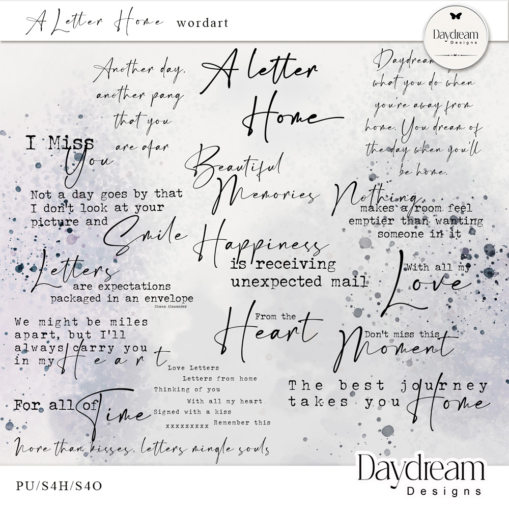 A Letter Home WordArt by Daydream Designs