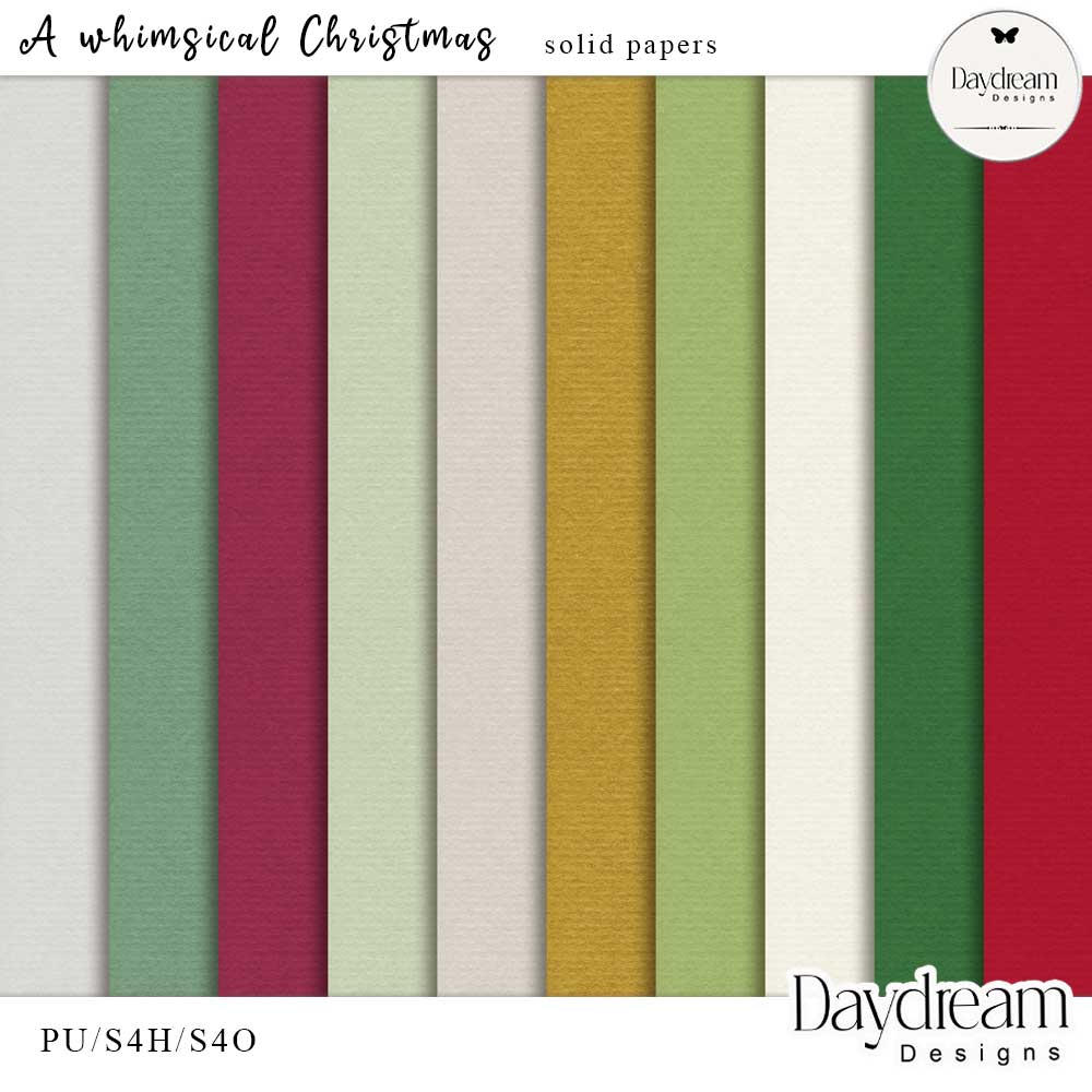 A Whimsical Christmas Solid Papers