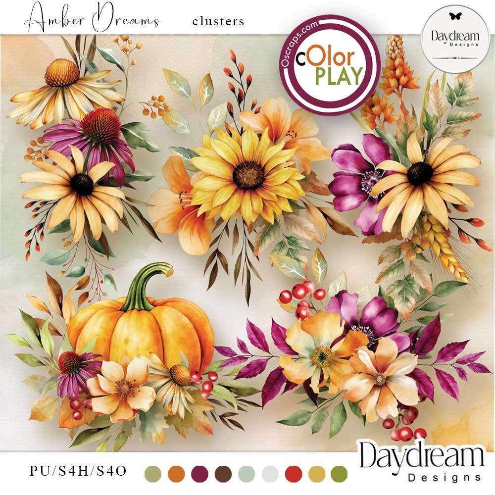 Amber Dreams Clusters by Daydream Designs    