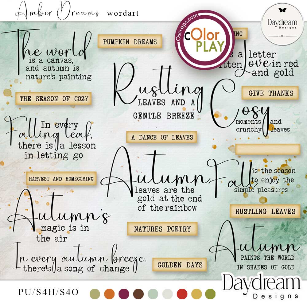 Amber Dreams WordArt by Daydream Designs  