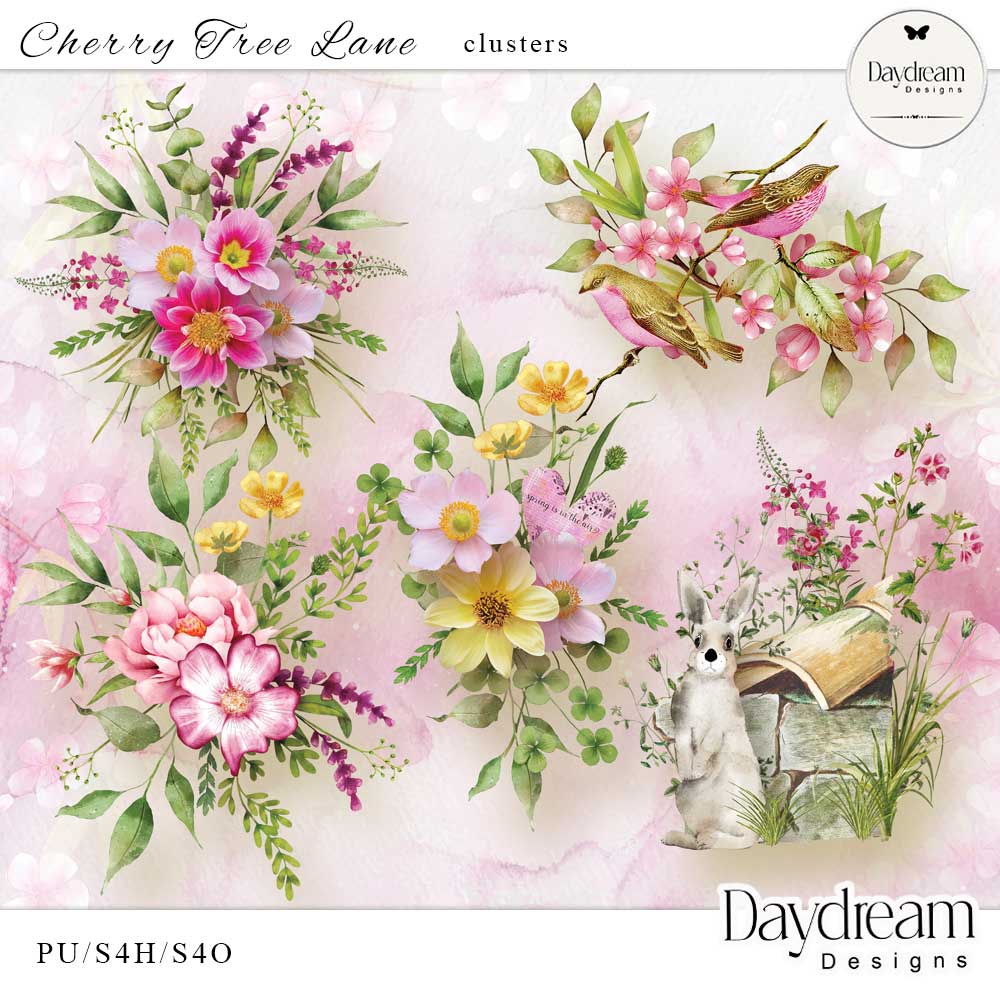 Cherry Tree Lane Clusters by Daydream Designs    