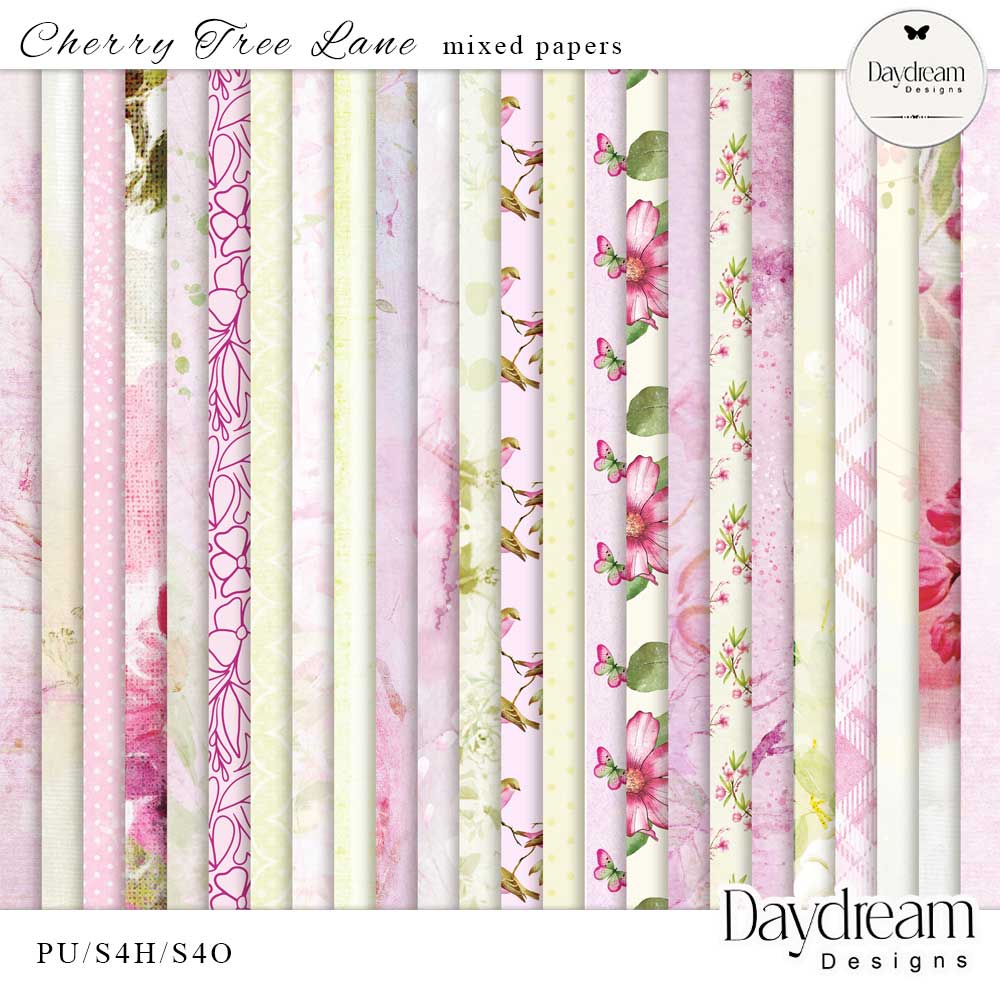 Cherry Tree Lane Mixed Papers by Daydream Designs 