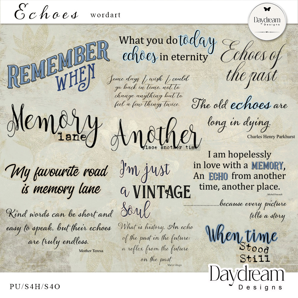 Echoes WordArt by Daydream Designs 