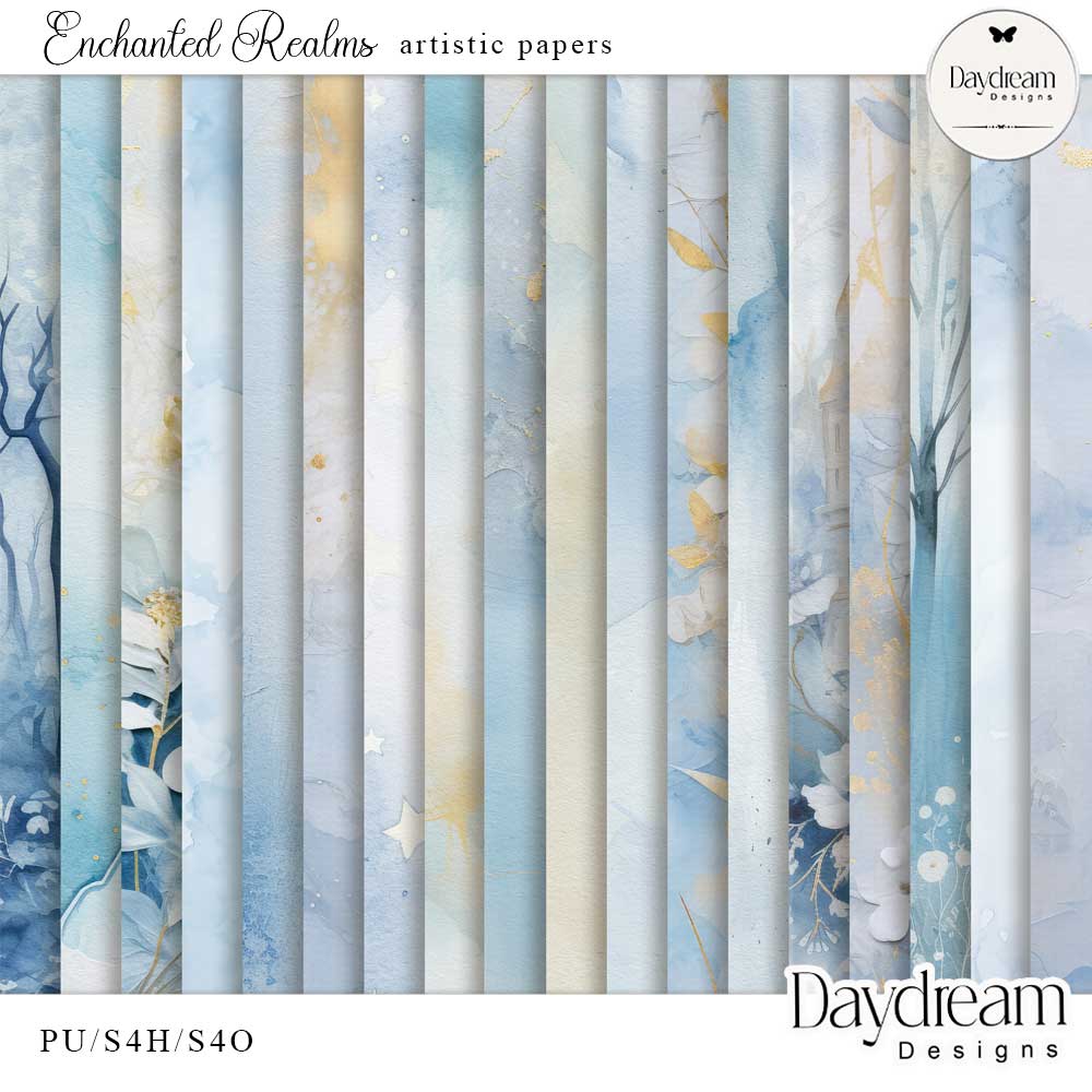 Enchanted Realms Artistic Papers by Daydream Designs 