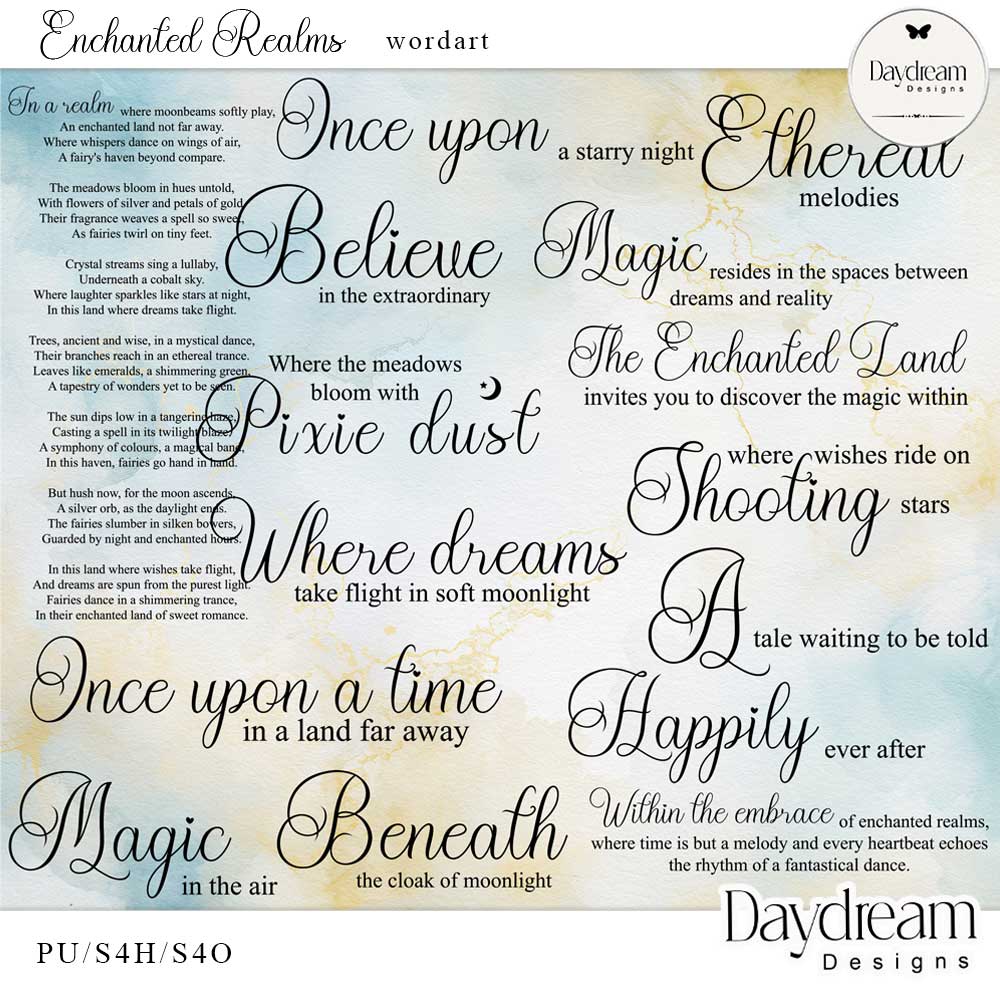 Enchanted Realms WordArt by Daydream Designs  