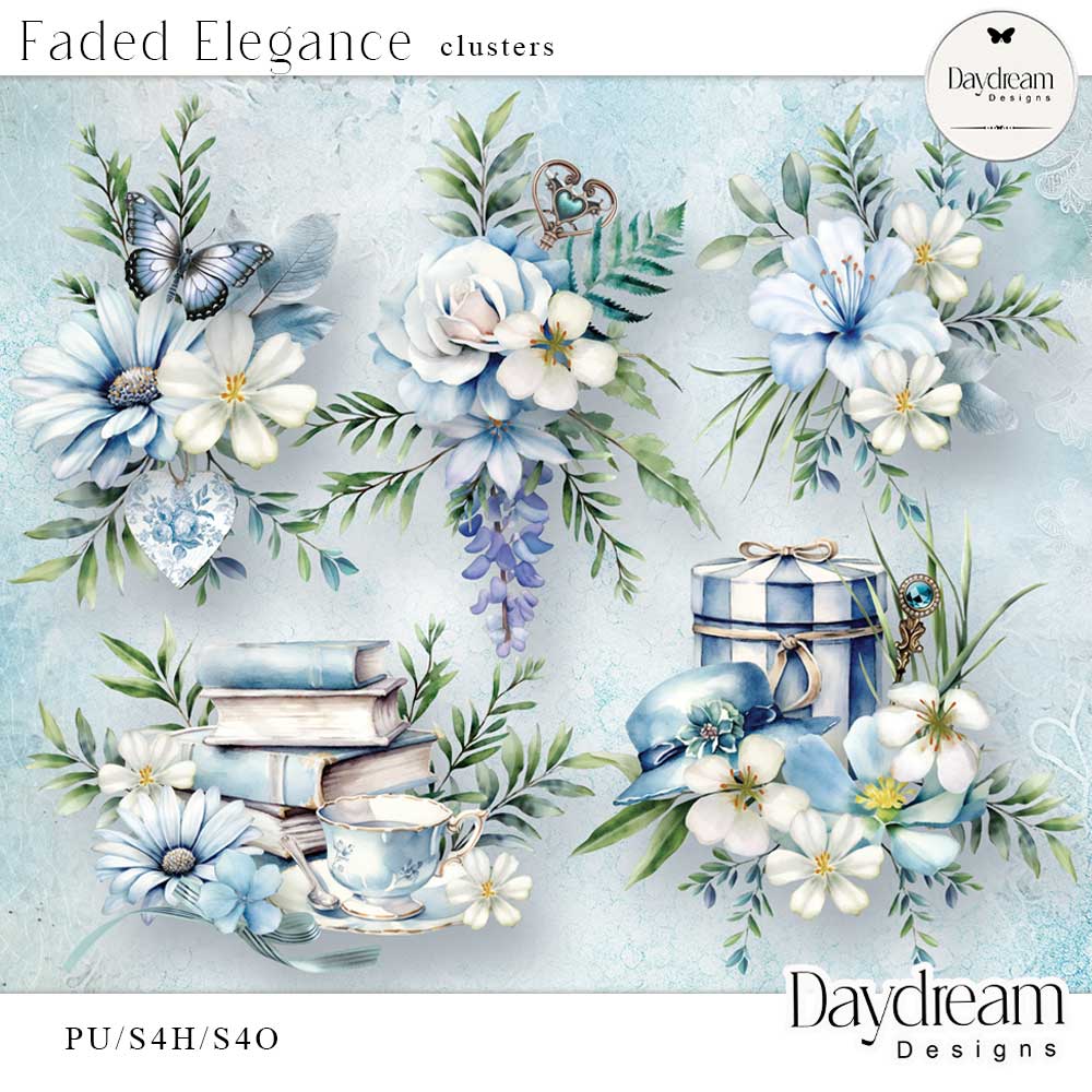 Faded Elegance Clusters by Daydream Designs   