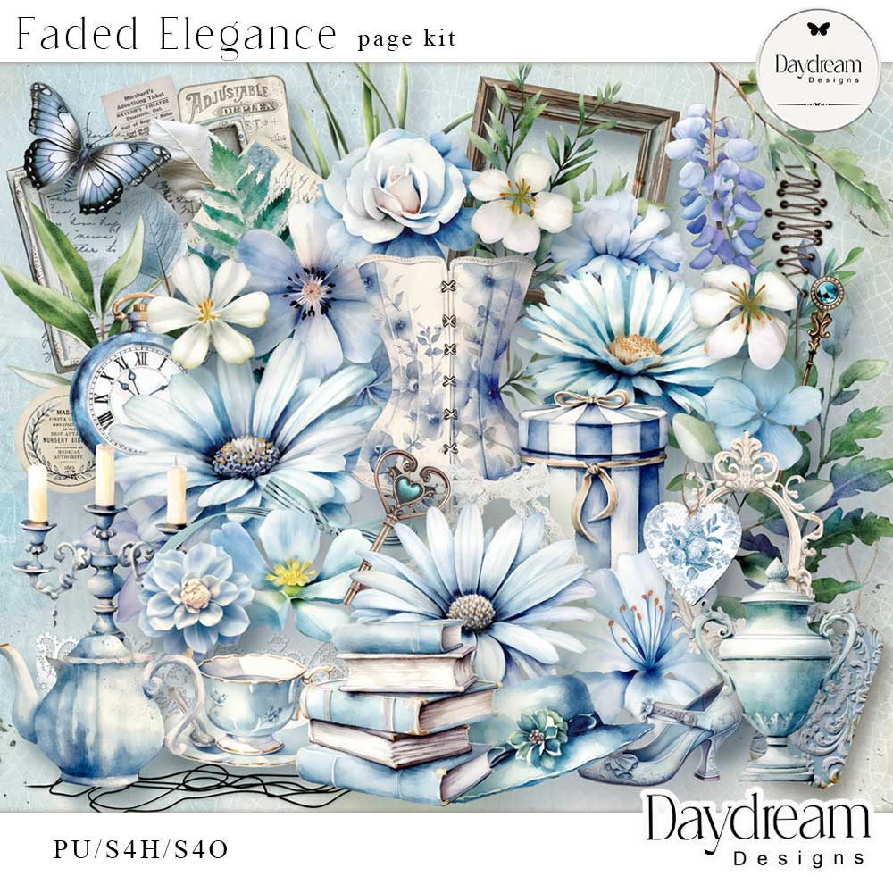 Faded Elegance Page Kit by Daydream Designs    