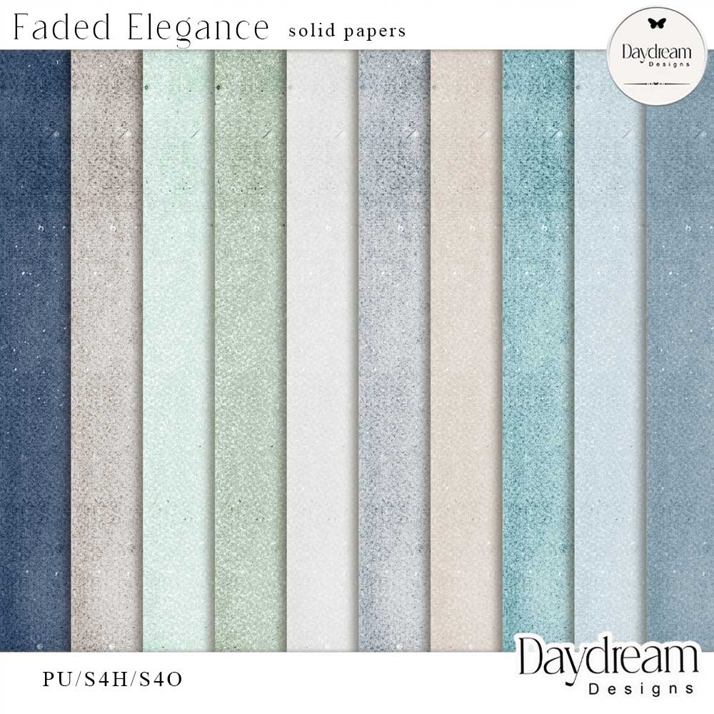 Faded Elegance Solid Papers by Daydream Designs