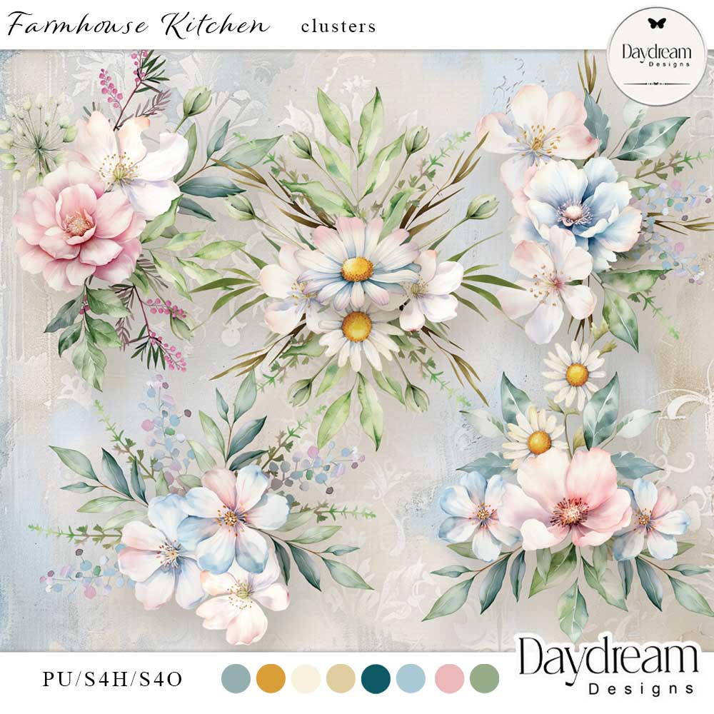 Farmhouse Kitchen Clusters by Daydream Designs    