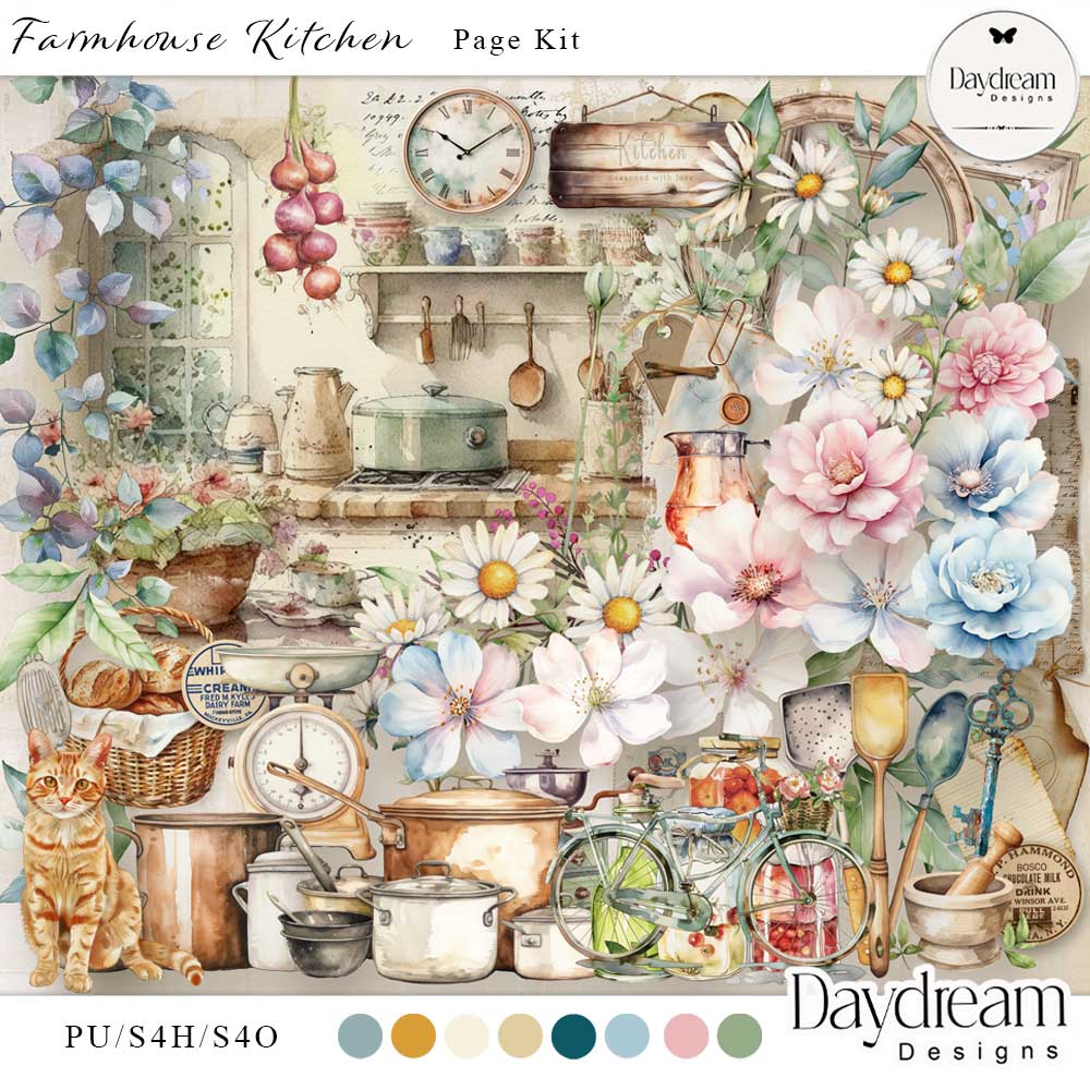 Farmhouse Kitchen Page Kit by Daydream Designs     