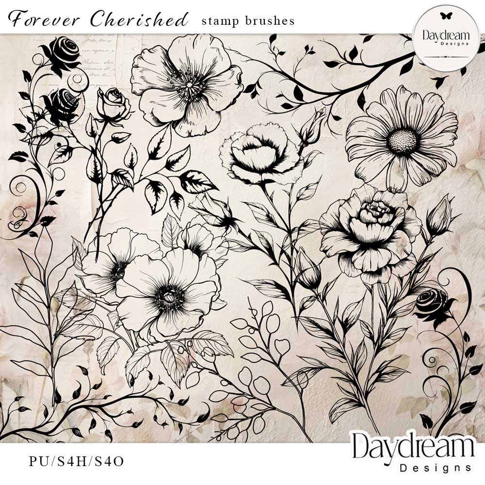 Forever Cherished Stamp Brushes by Daydream Designs 