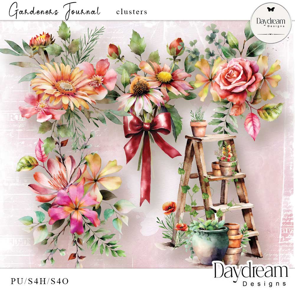 Gardeners Journal Clusters by Daydream Designs    