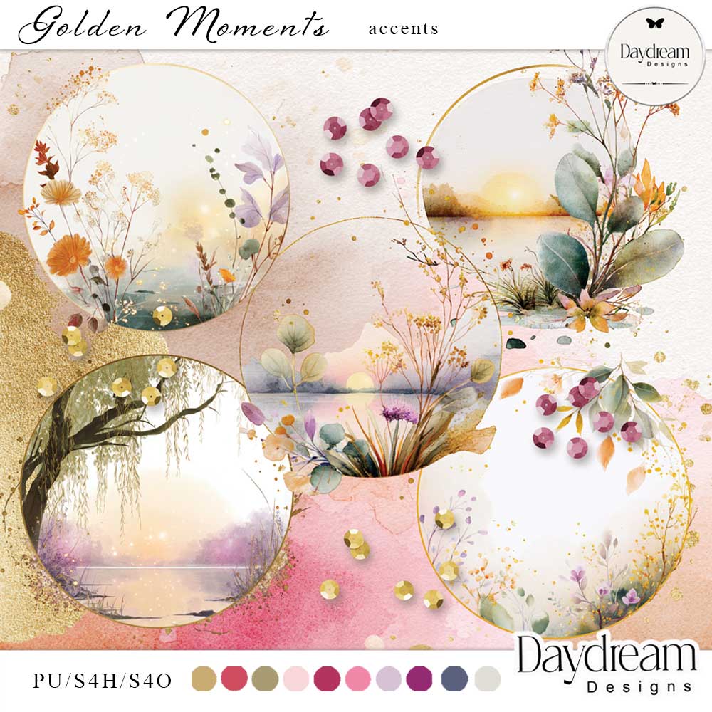 Golden Moments Accents by Daydream Designs  