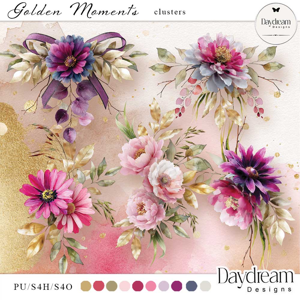 Golden Moments Clusters by Daydream Designs   