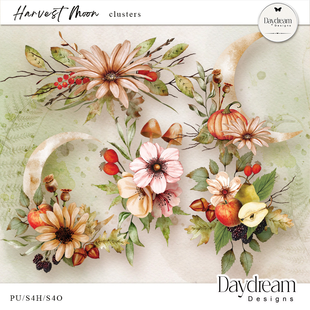 Harvest Moon Clusters by Daydream Designs     