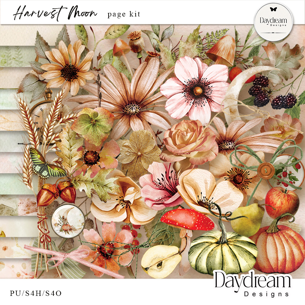 Harvest Moon Page Kit by Daydream Designs      