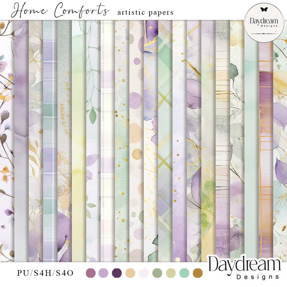 Home Comforts Artistic Papers by Daydream Designs 