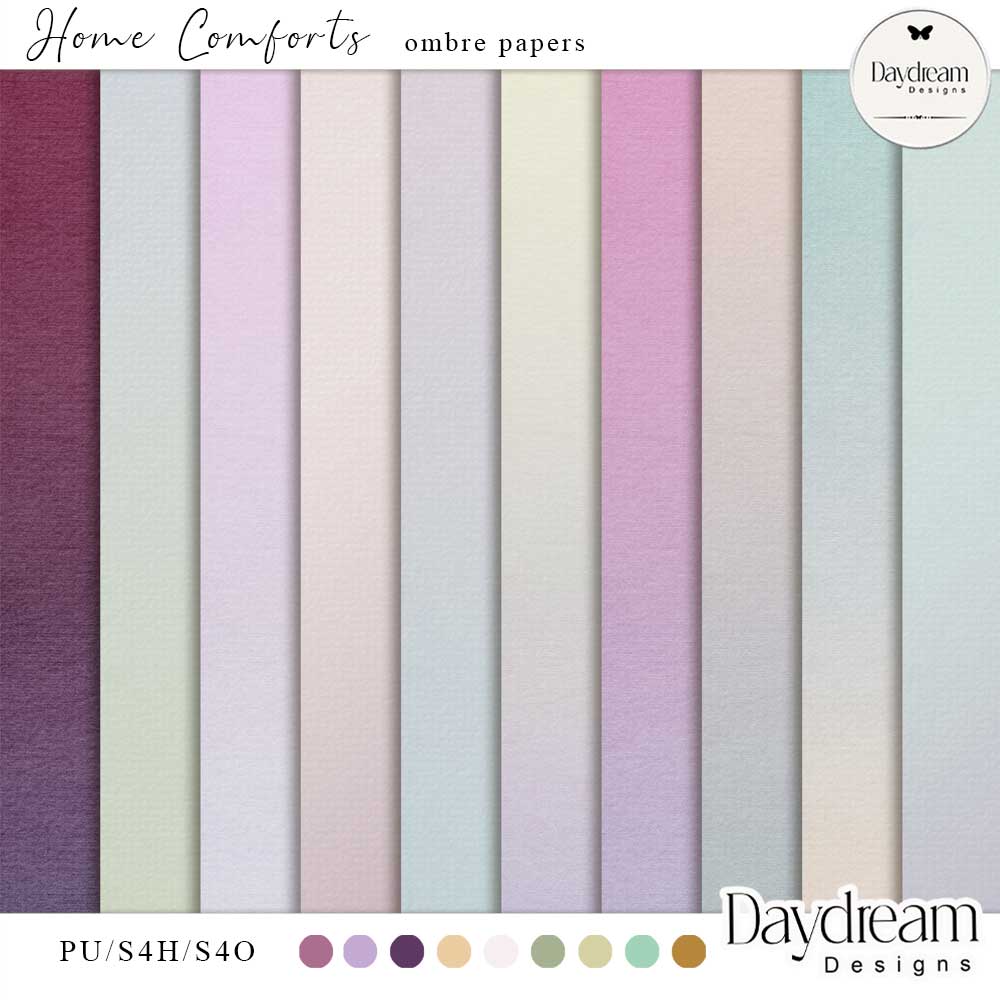 Home Comforts Ombre Papers by Daydream Designs