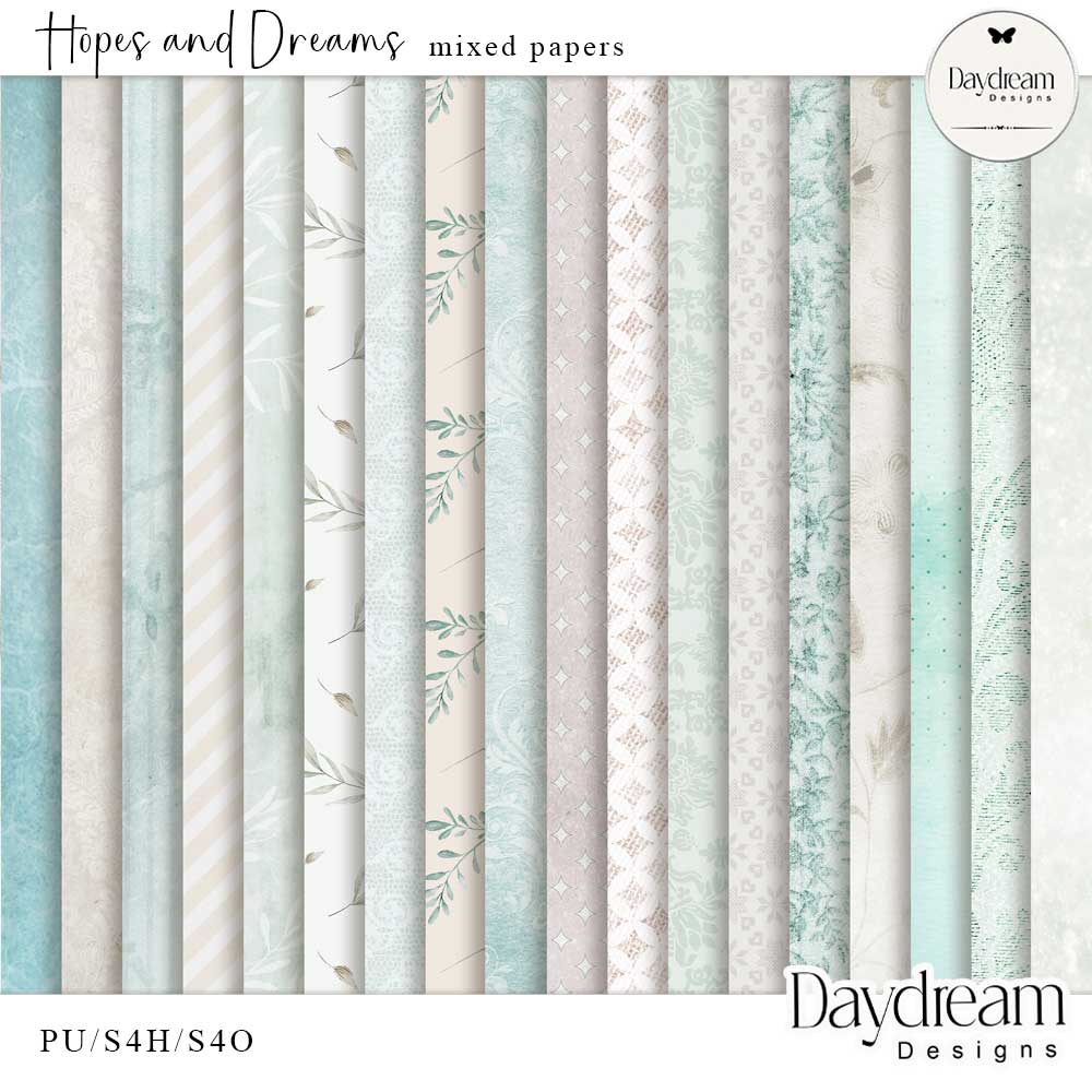 Hopes And Dreams Mixed Papers by Daydream Designs 