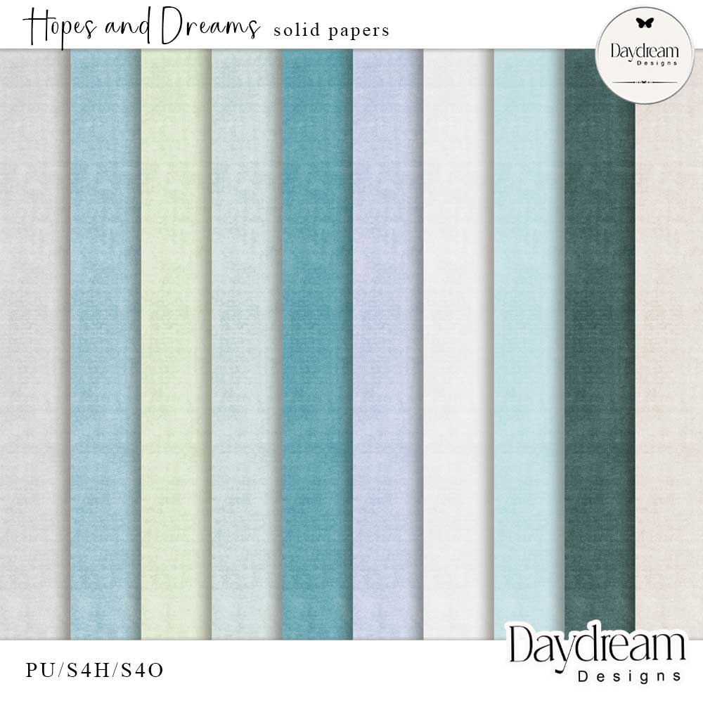 Hopes And Dreams Solid Papers by Daydream Designs