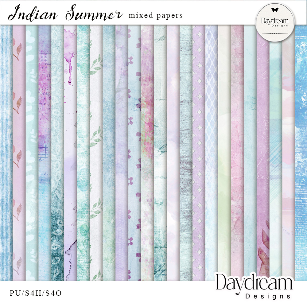 Indian Summer Mixed Papers by Daydream Designs
