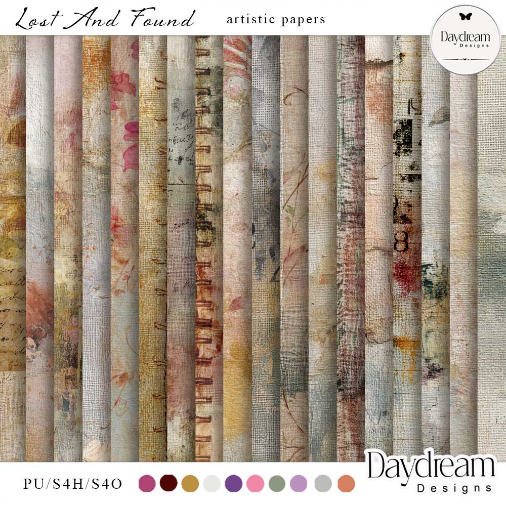 Lost And Found Artistic Papers by Daydream Designs 