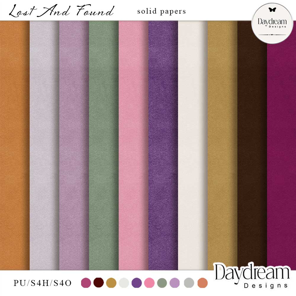 Lost And Found Solid Papers by Daydream Designs