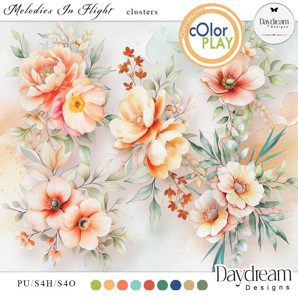 Melodies In Flight Clusters by Daydream Designs   