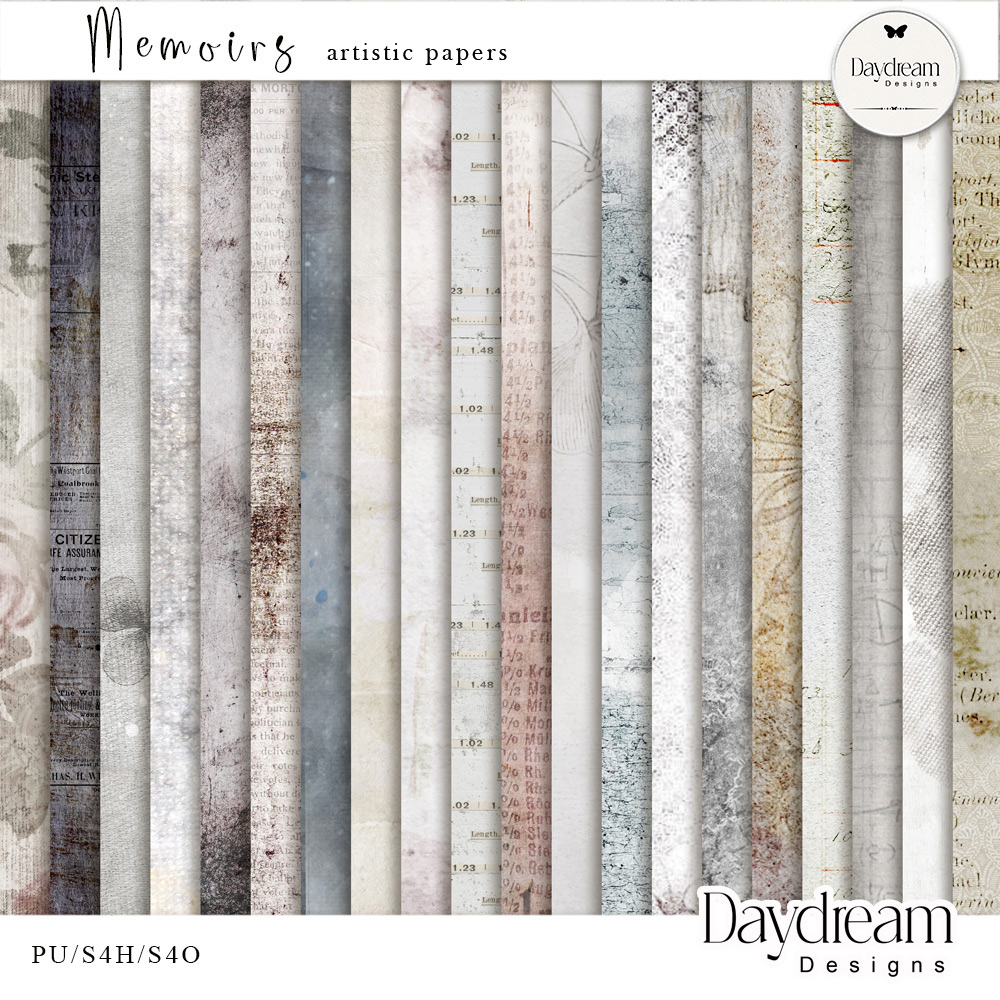Memoirs Artistic Papers by Daydream Designs