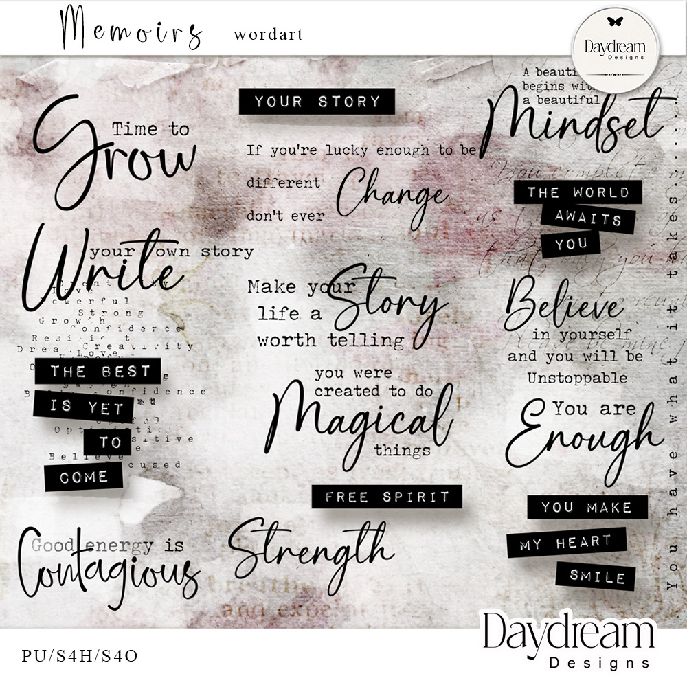 Memoirs WordArt by Daydream Designs