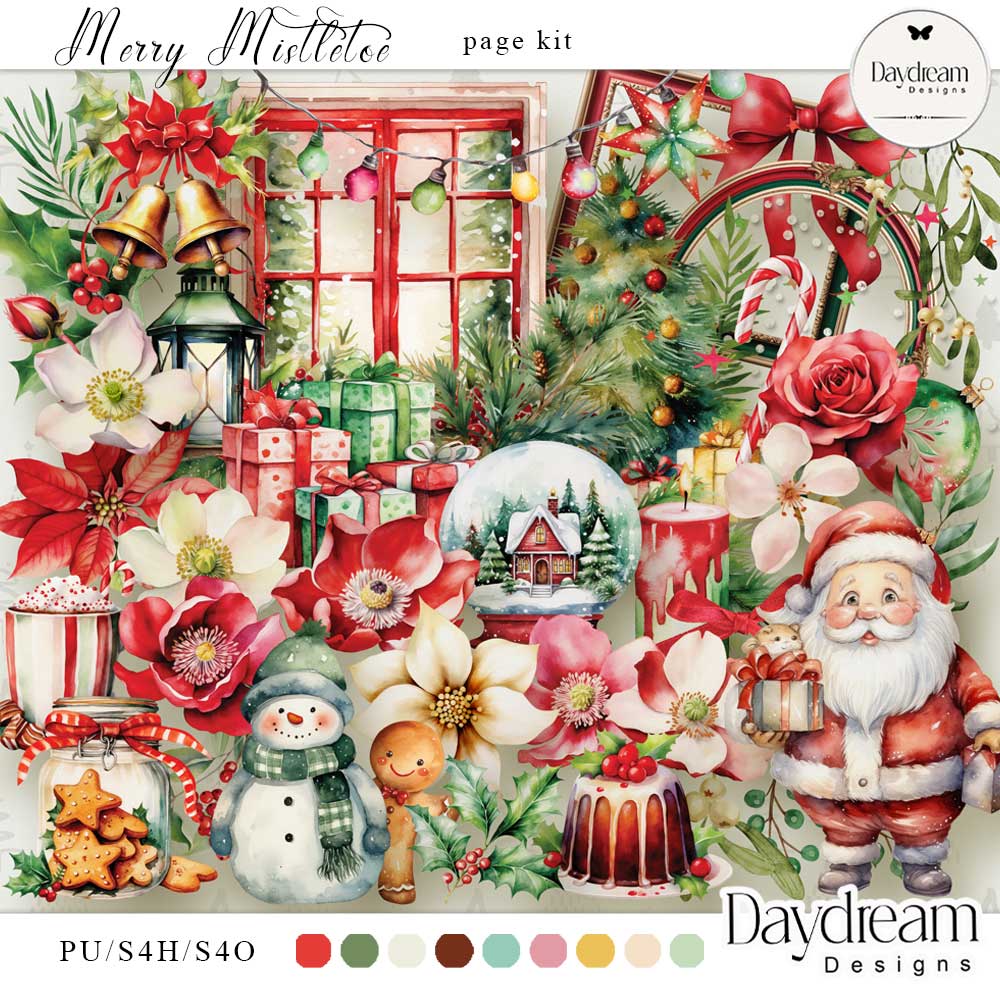 Merry Mistletoe Page Kit by Daydream Designs   