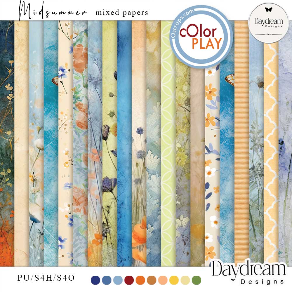 Midsummer Mixed Papers by Daydream Designs 