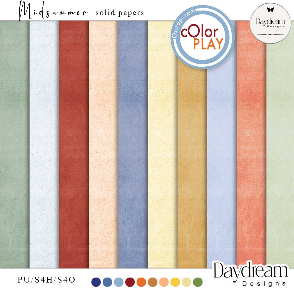 Midsummer Solid Papers by Daydream Designs