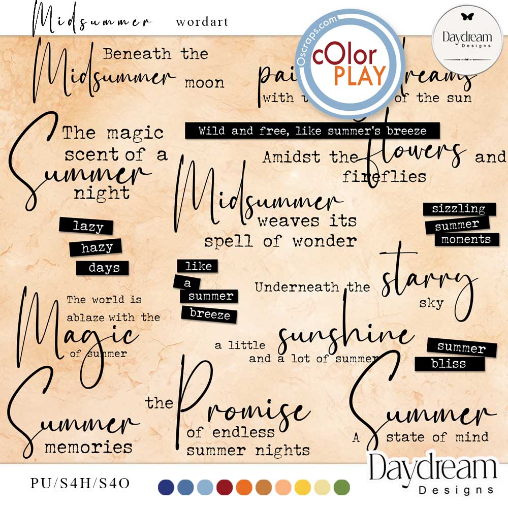 Midsummer WordArt by Daydream Designs  